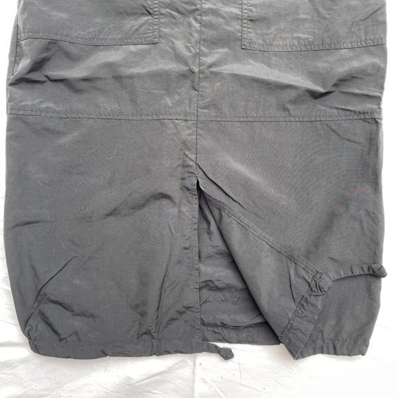 Black Vintage Garage Cargo Parachute Midi Skrit - Picture 2 of 4